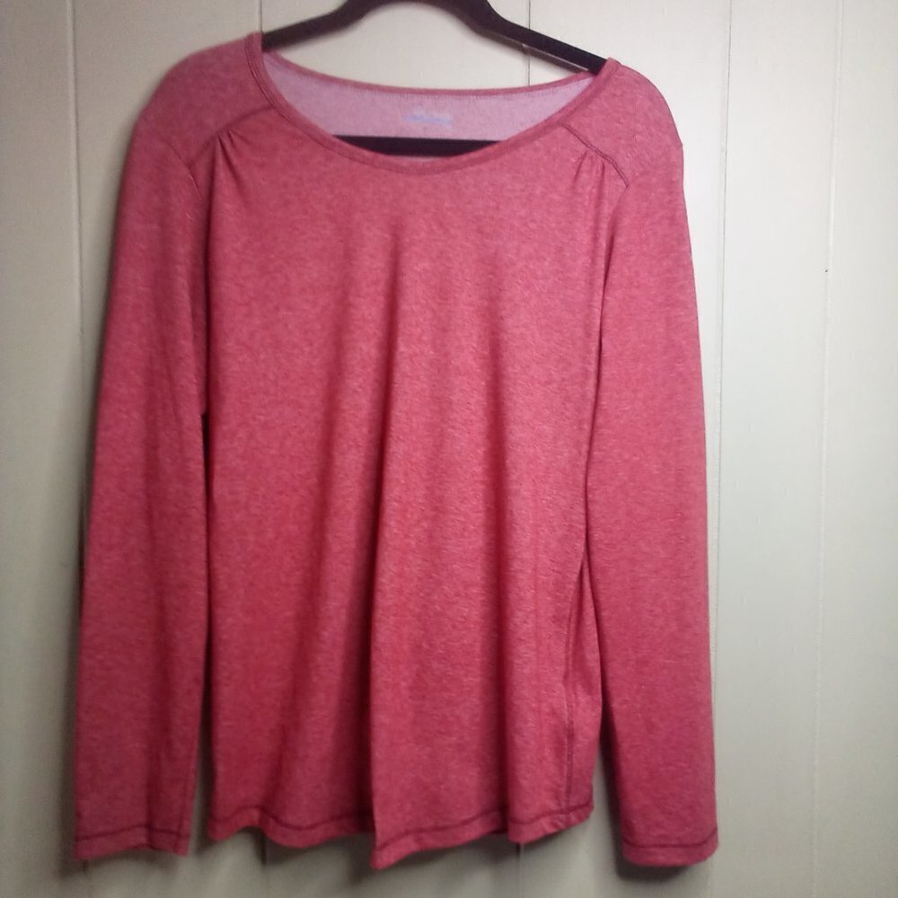 Columbia Long Sleeve Shirt L T-Shirt Base Layer Red
